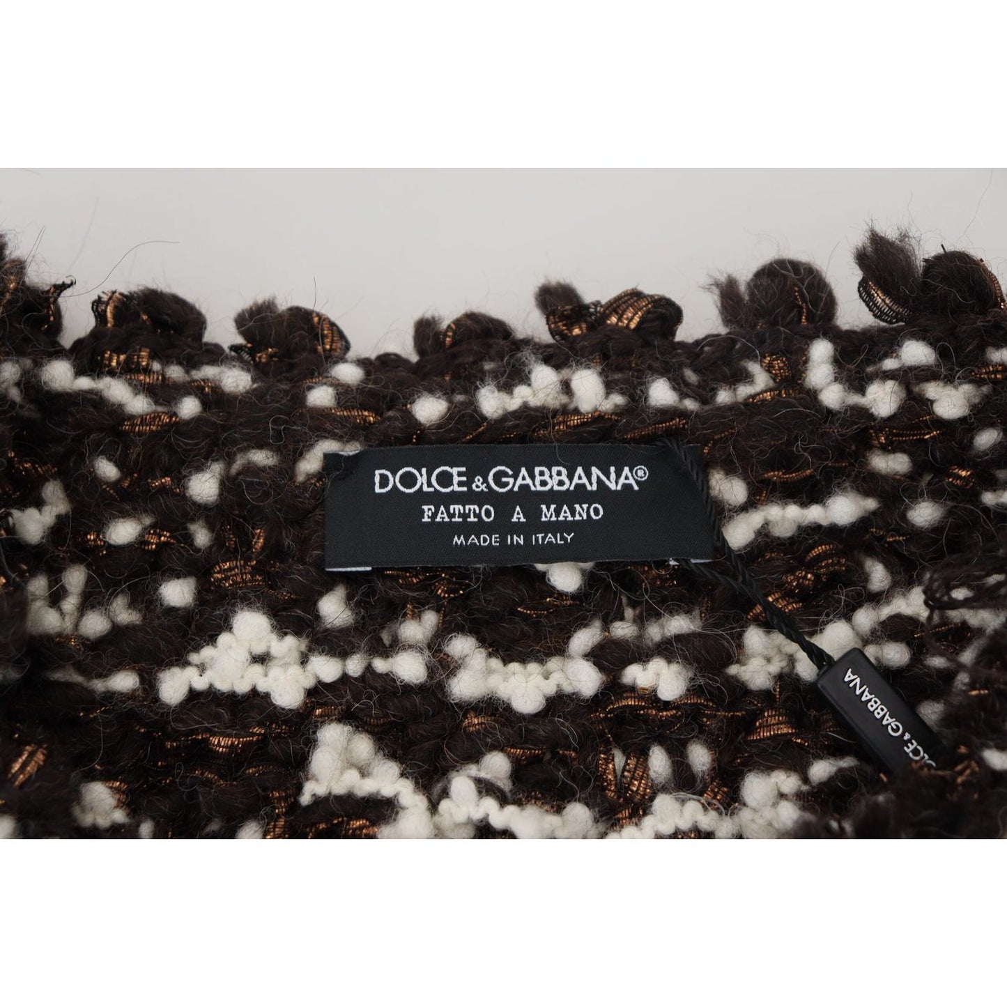 Dolce & Gabbana Brown Knitted Wool Fatto A Mano Sweater
