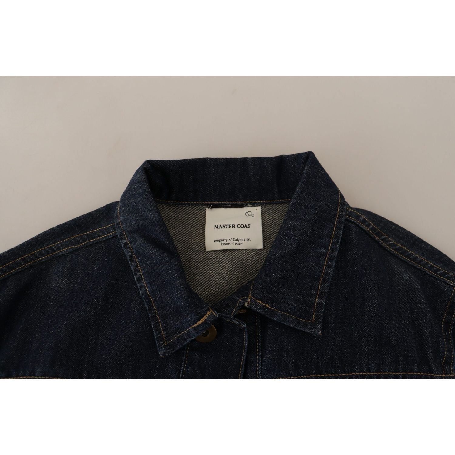 Master Coat Dark Blue Button Down Long Sleeves Denim Jacket