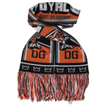 Dolce & Gabbana Multicolor Wool DG Royals Wrap Fringe Scarf