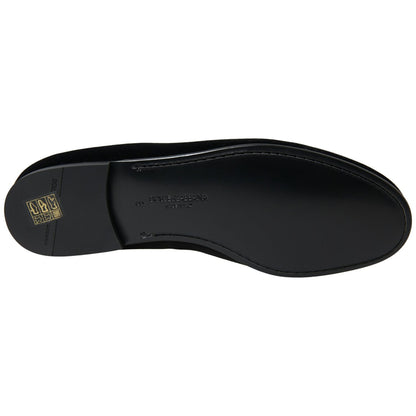 Dolce & Gabbana Black Velvet Loafers Formal Shoes