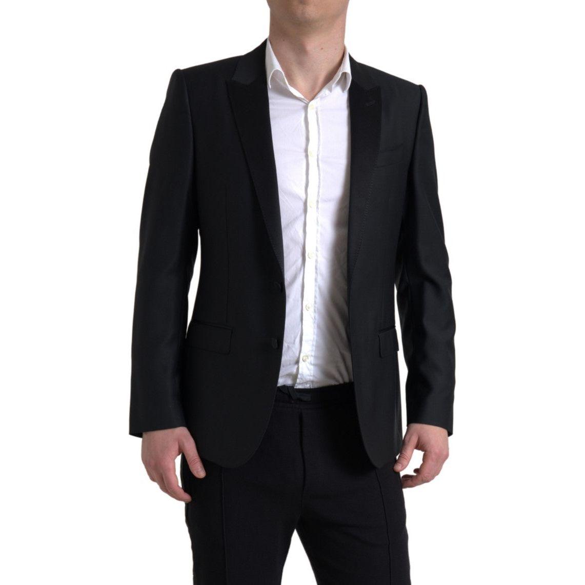Dolce & Gabbana Black Wool Single Breasted MARTINI Blazer
