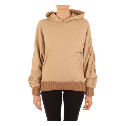 Hinnominate Brown Cotton Women Hoodie