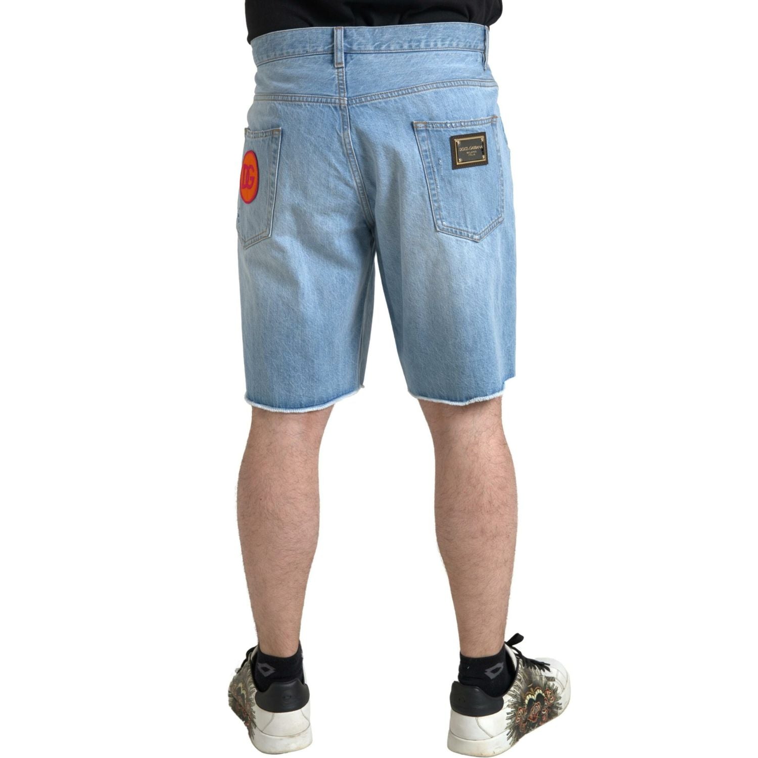 Dolce & Gabbana Light Blue Cotton Men Bermuda Denim Shorts