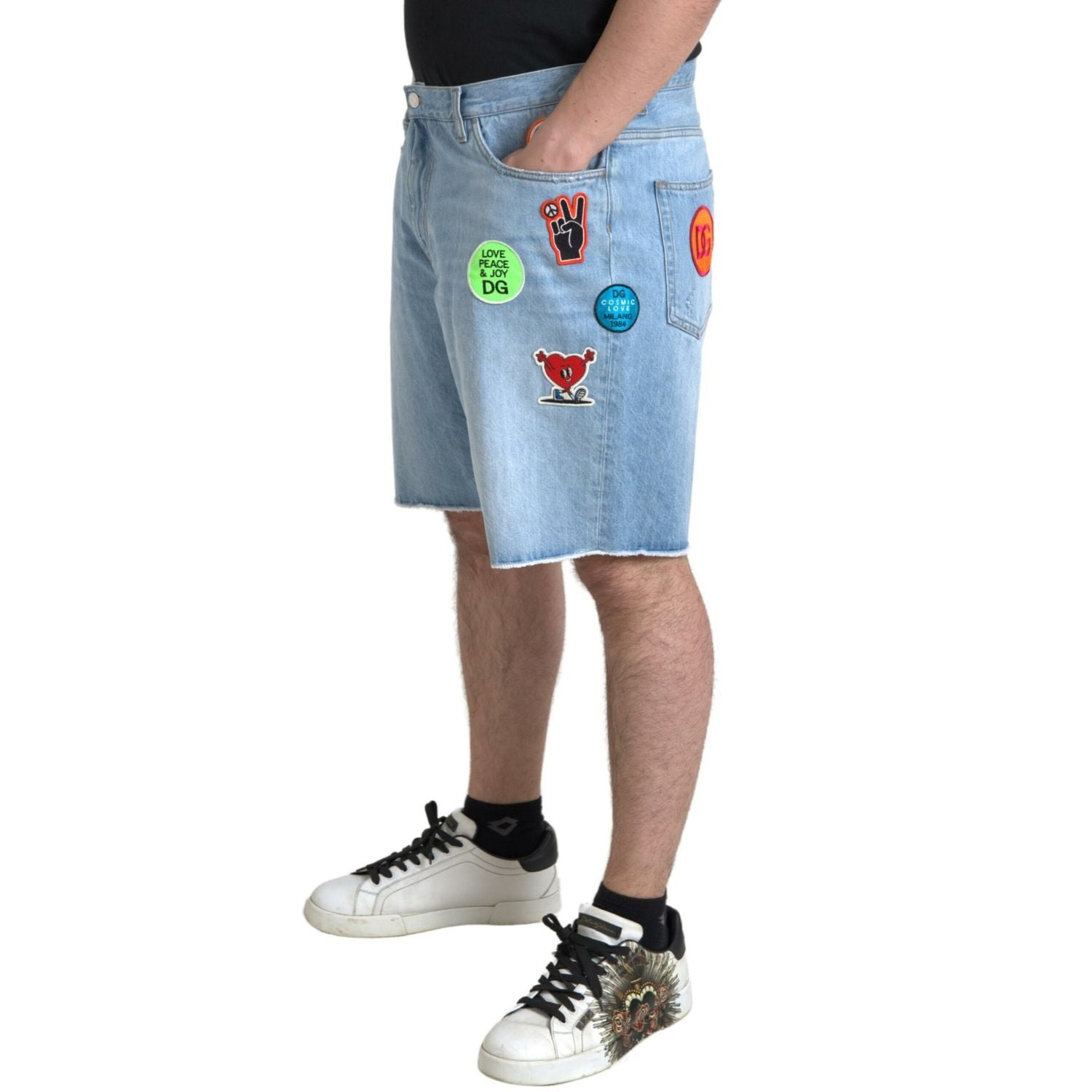 Dolce & Gabbana Light Blue Cotton Men Bermuda Denim Shorts