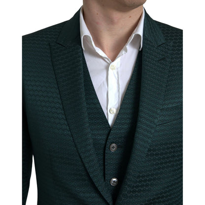Dolce & Gabbana Green 3 Piece Single Breasted MARTINI Suit