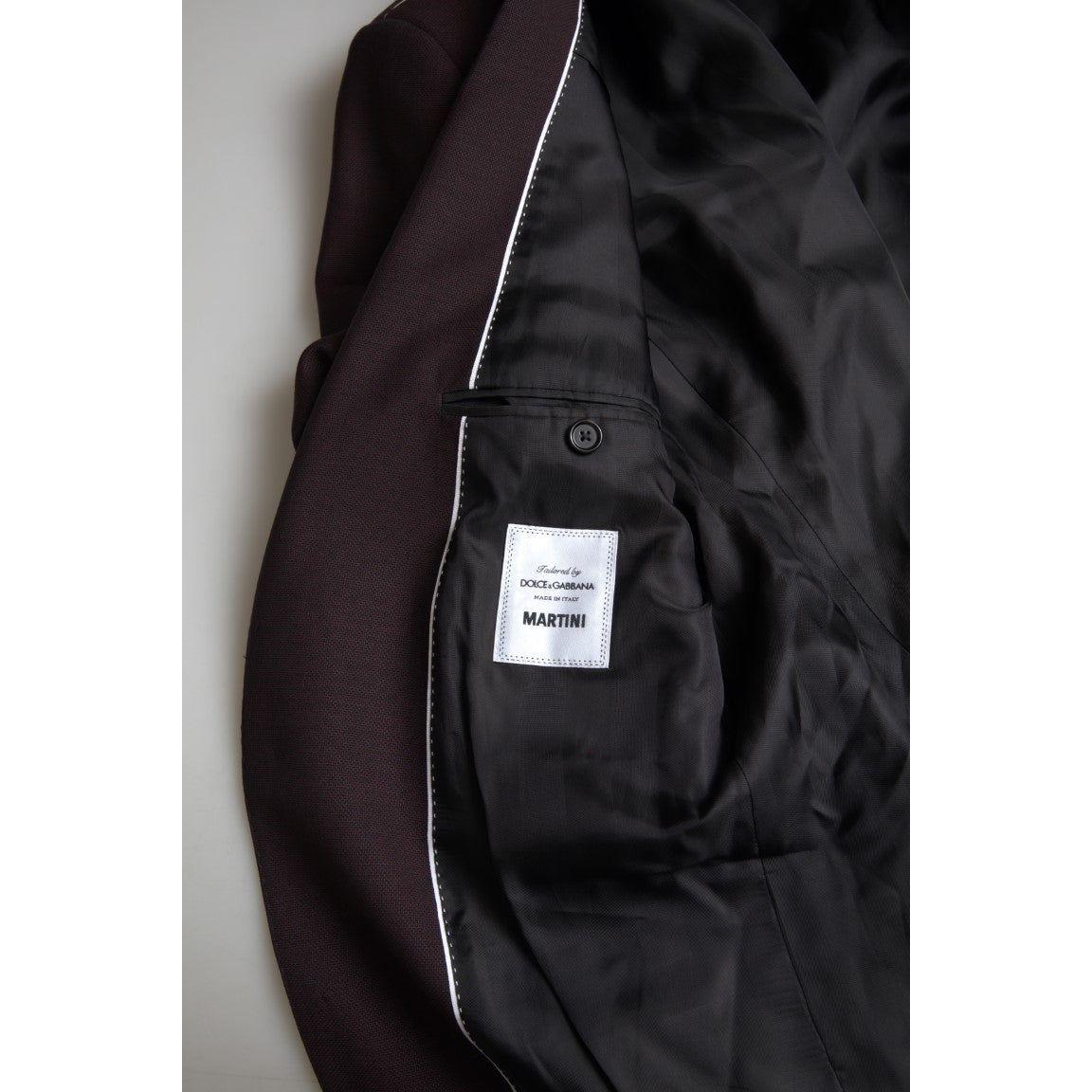 Dolce & Gabbana Maroon 2 Piece Single Breasted MARTINI Suit