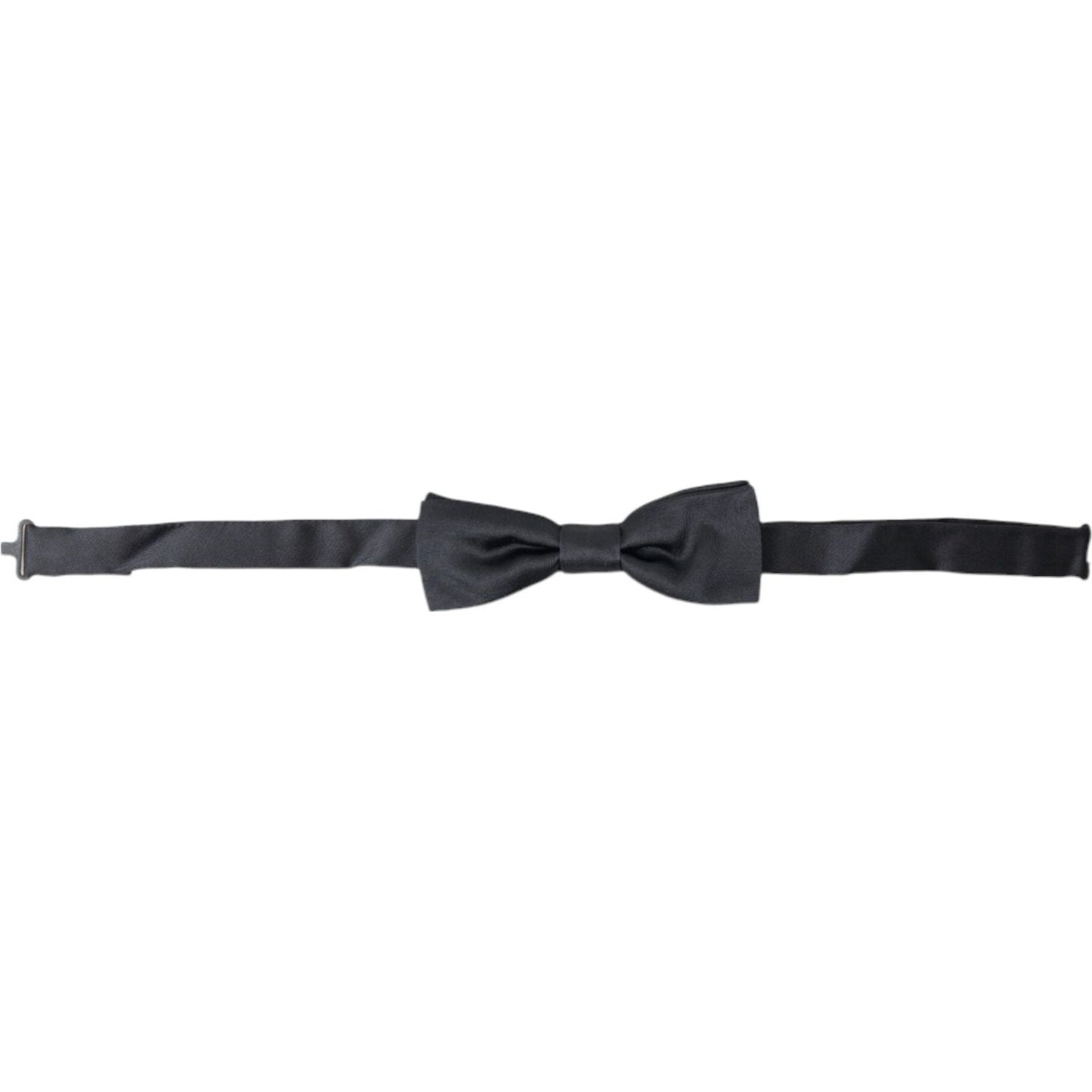 Dolce & Gabbana Dark Gray Silk Adjustable Neck Men Papillon Bow Tie