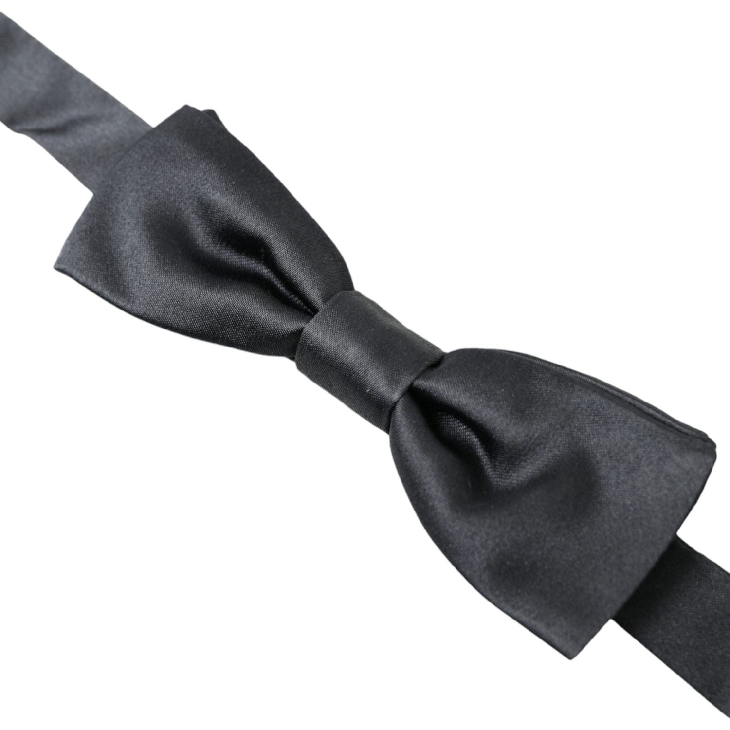 Dolce & Gabbana Dark Gray Silk Adjustable Neck Men Papillon Bow Tie