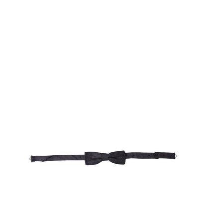 Dolce & Gabbana Blue Polka Dot Silk Adjustable Neck Men Papillon Bow Tie