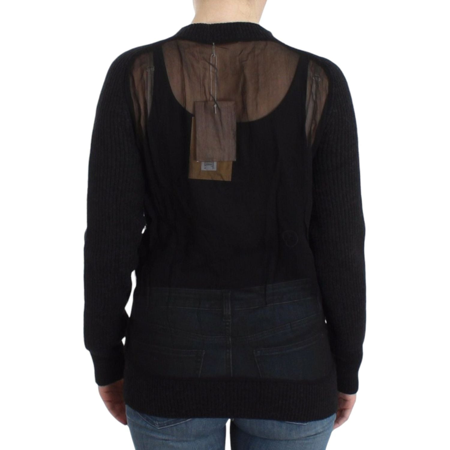 John Galliano Black wool cardigan
