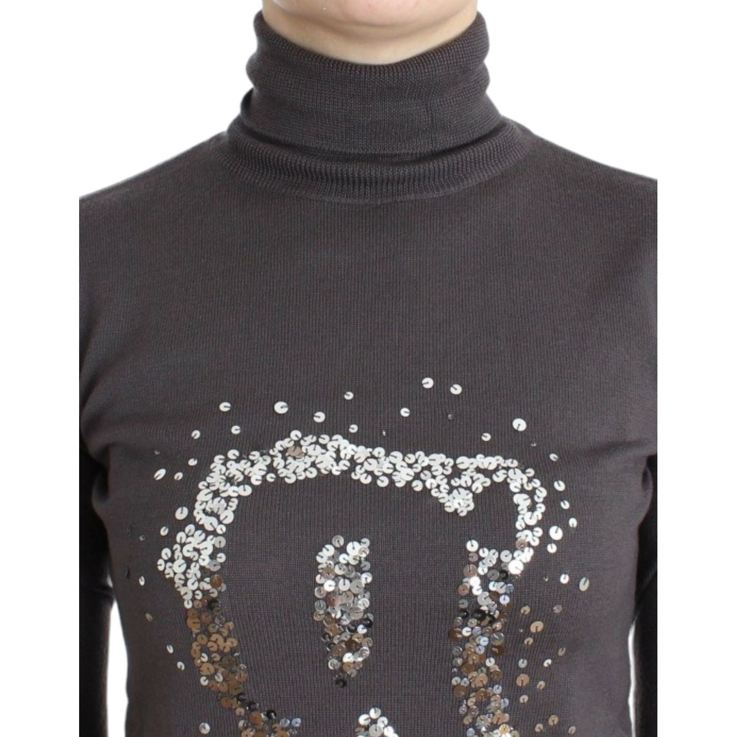 John Galliano Brown turtleneck cotton sweater