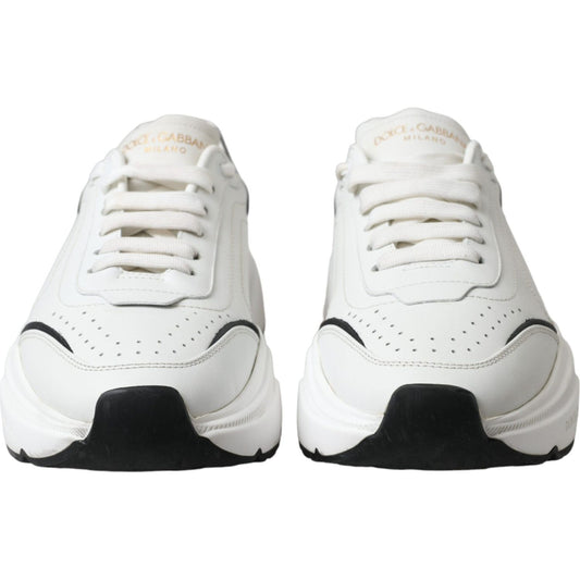 Dolce & Gabbana White Black Low Top Daymaster Sneakers Shoes LA10536-40