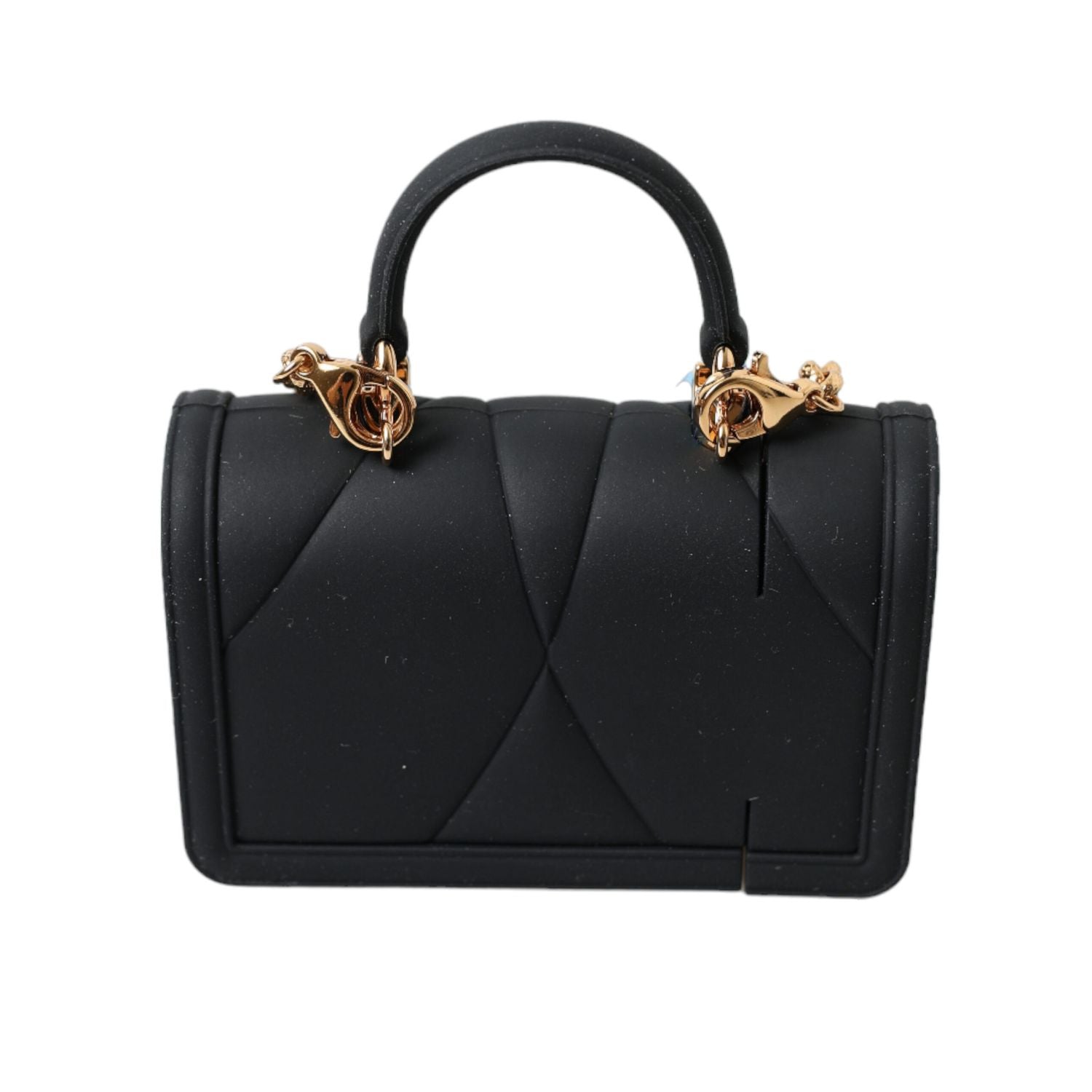 Front view with bag zipped and handles upright.