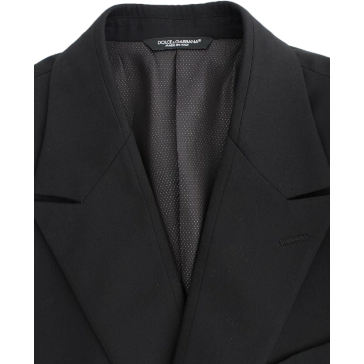 Dolce & Gabbana Black wool slim fit blazer