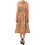Dolce & Gabbana Brown sleeveless silk dress GSS11463-1