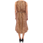 Dolce & Gabbana Brown sleeveless silk dress GSS11463-1