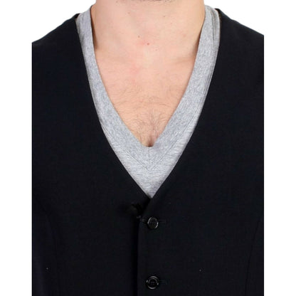 Costume National Black wool blend casual vest
