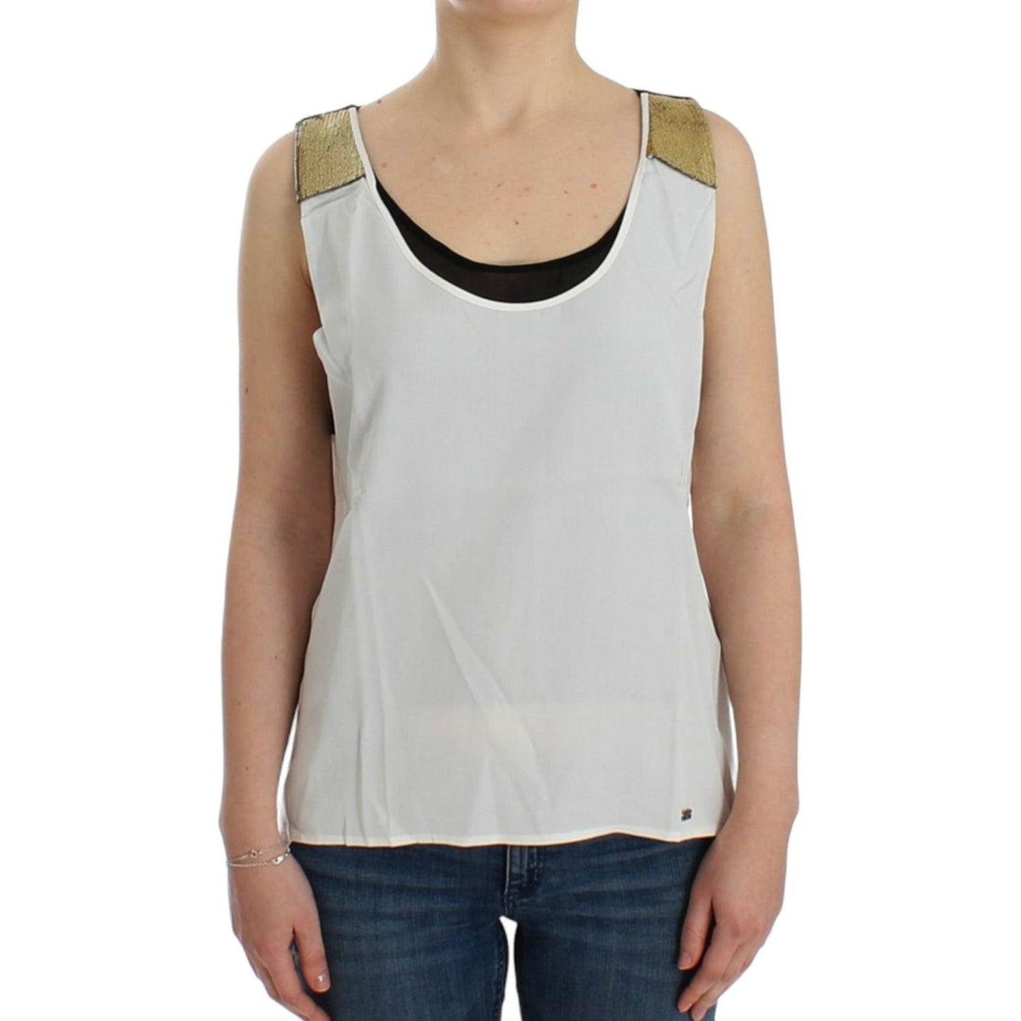 Costume National White sleeveless top SIG12533-3