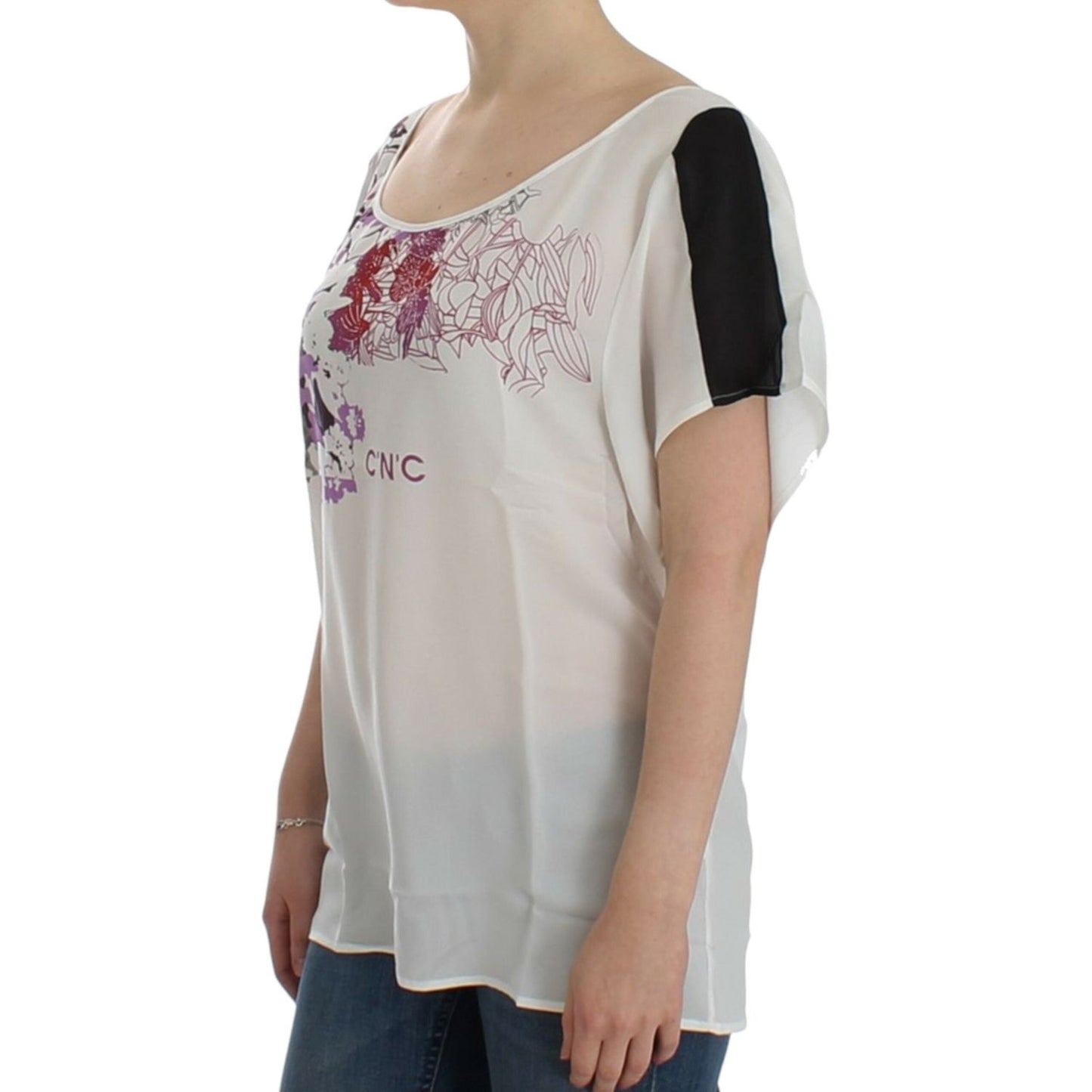 Costume National White motive print blouse SIG12529-3