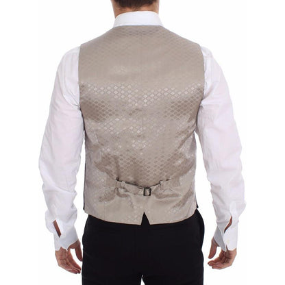 Dolce & Gabbana Black Cotton Dress Vest Blazer Jacket