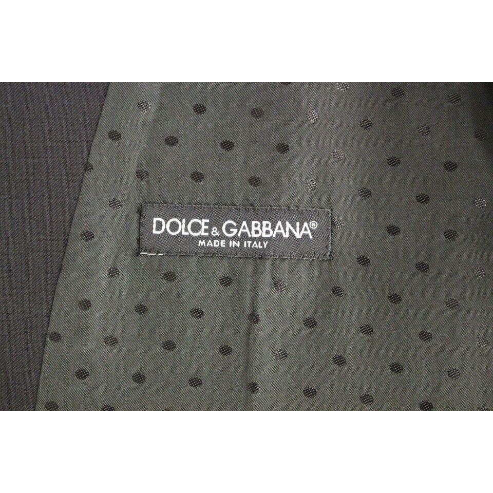 Dolce & Gabbana Black Wool Formal Dress Vest Gilet Weste