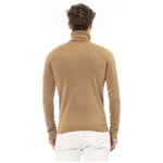 Baldinini Trend Beige Modal Men Sweater Baldinini Trend Rosy Brown