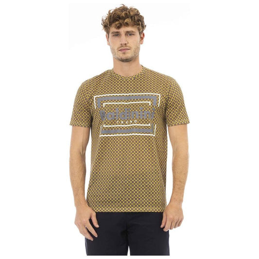 Baldinini Trend Gray Cotton Men T-Shirt BA-23711-XL