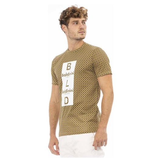 Baldinini Trend Yellow Cotton Men T-Shirt BA-23705-M