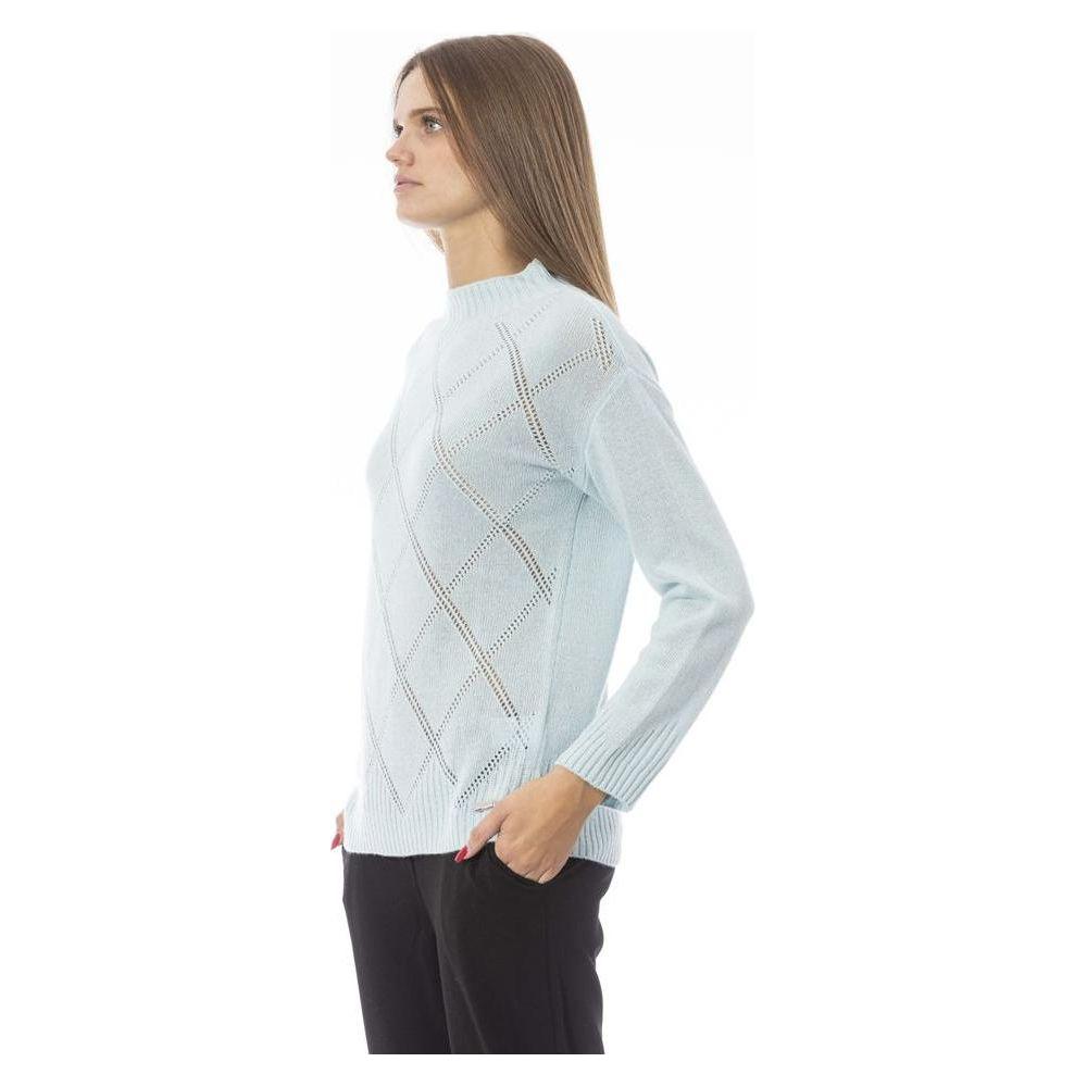 Baldinini Trend Light Blue Wool Women Sweater