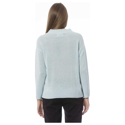 Baldinini Trend Light Blue Wool Women Sweater