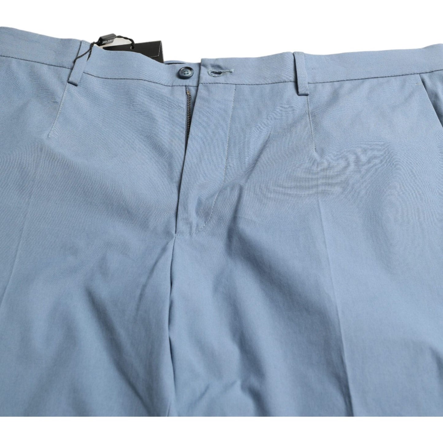 Dolce & Gabbana Sky Blue Cotton Folded Hem Men Bermuda Shorts