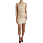 Dolce & Gabbana Metallic Floral Jacquard A-line Mini Dress DR28961-40