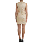 Dolce & Gabbana Metallic Floral Jacquard A-line Mini Dress DR28961-40