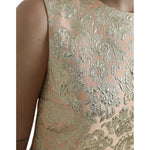 Dolce & Gabbana Metallic Floral Jacquard A-line Mini Dress DR28961-40