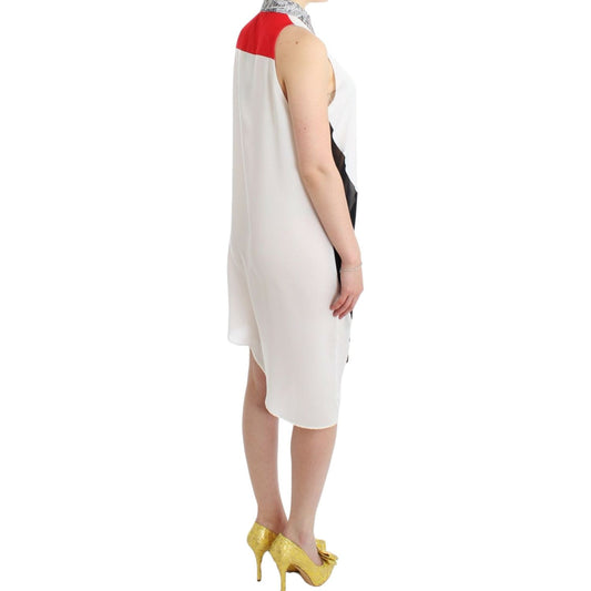 Costume National Asymmetric Hem Button-Up Shirt Dress Costume National Light Gray