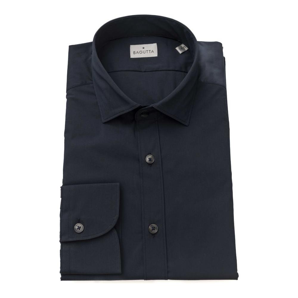 Bagutta Blue Cotton Men Shirt