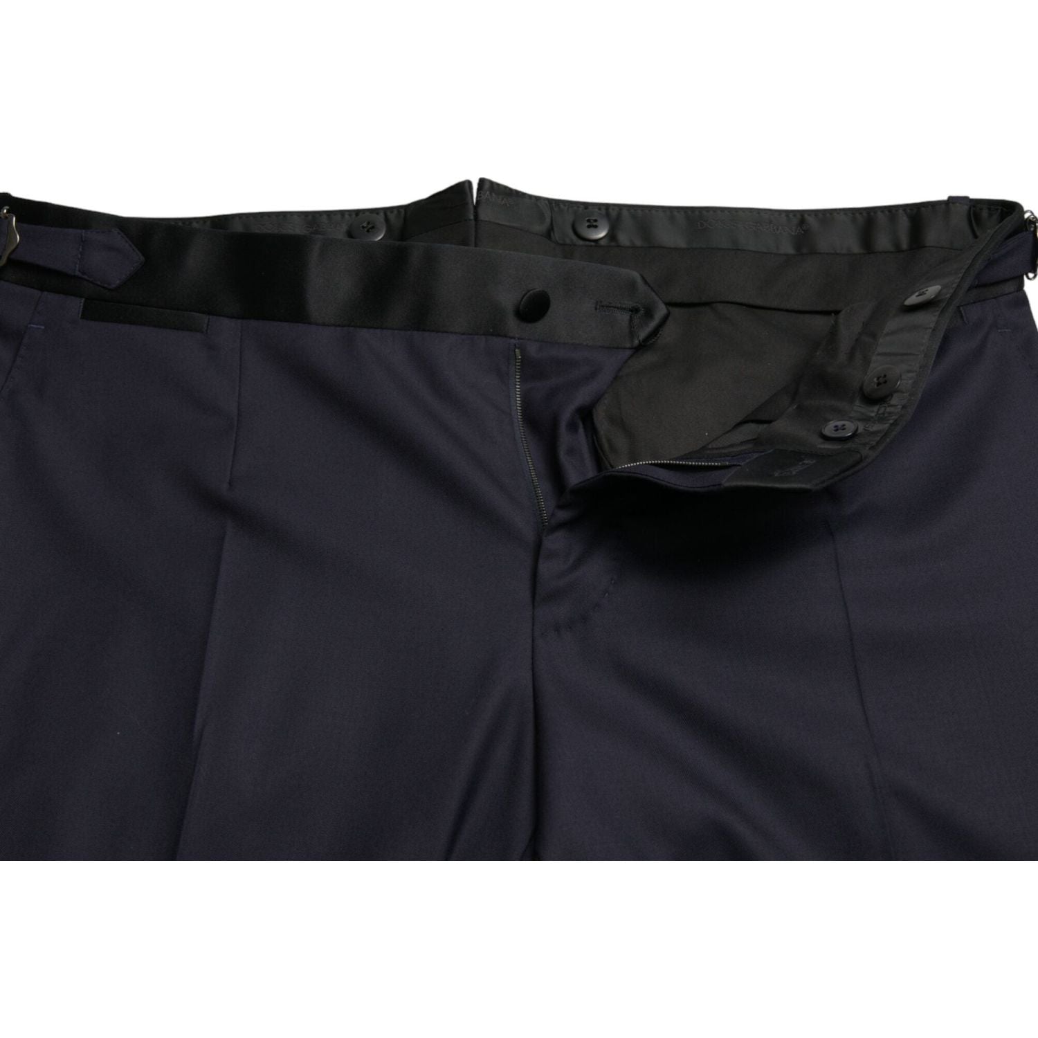 Dolce & Gabbana Blue Wool Cropped Tapered Pants