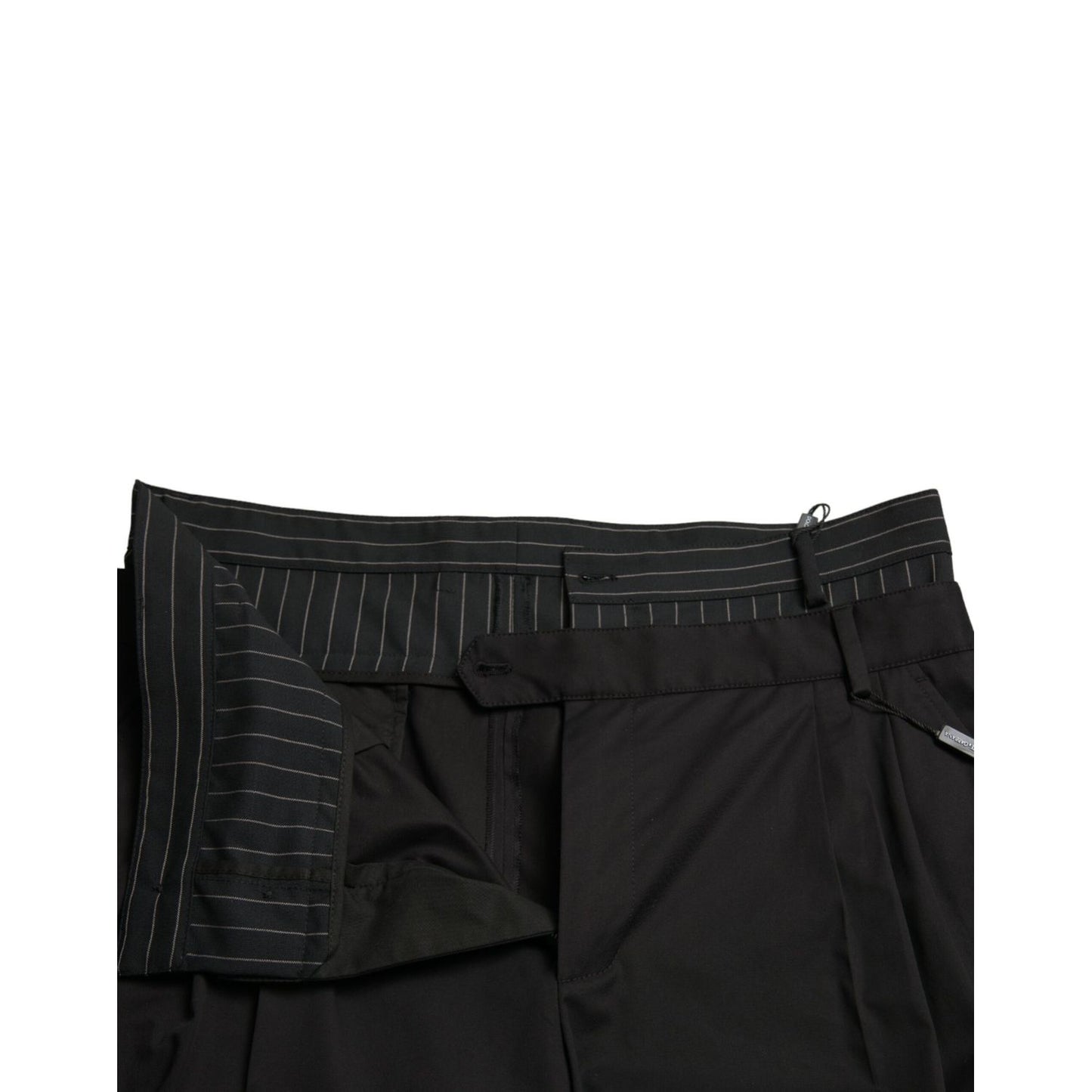 Dolce & Gabbana Black Cotton Stretch Cargo Bermuda Shorts
