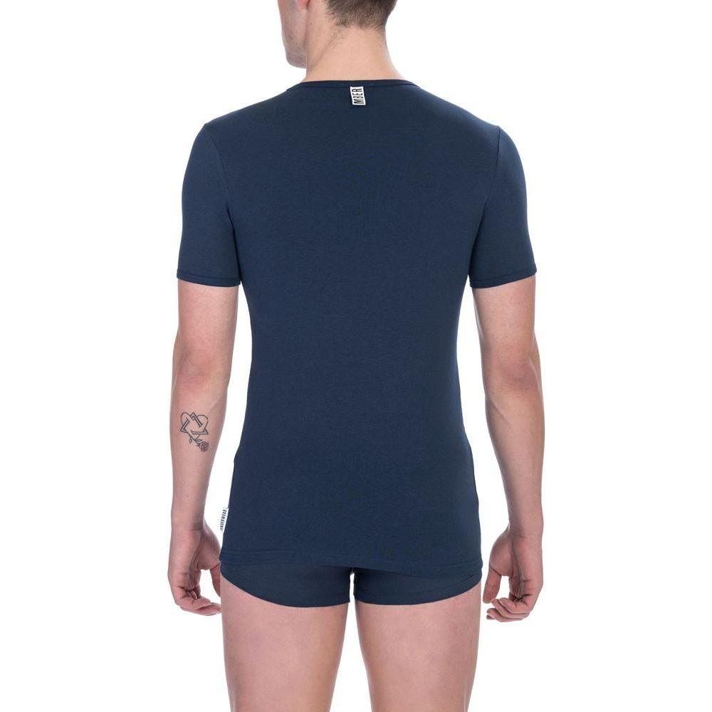 Bikkembergs Blue Cotton Men's T-Shirt Twin Pack