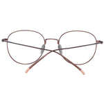 Scotch & Soda Brown Men Glasses Frame, round metal full-rim design with demo lenses, stylish eyewear for men.