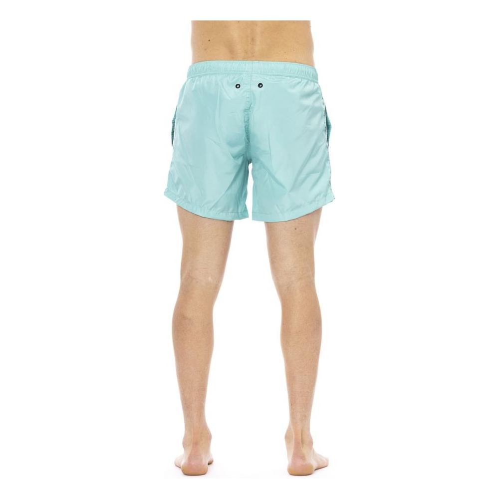 Bikkembergs Light Blue Polyester Men Swim Short