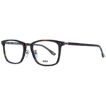 BMW Brown Men Glasses Frame, full-rim, plastic, tortoise color, 55-19-145 size, demo lenses. Stylish men's eyewear for fashion and comfort.