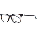 BMW Brown Men Glasses Frame with plastic full-rim and tortoiseshell design, size 56-15-145, includes branded case