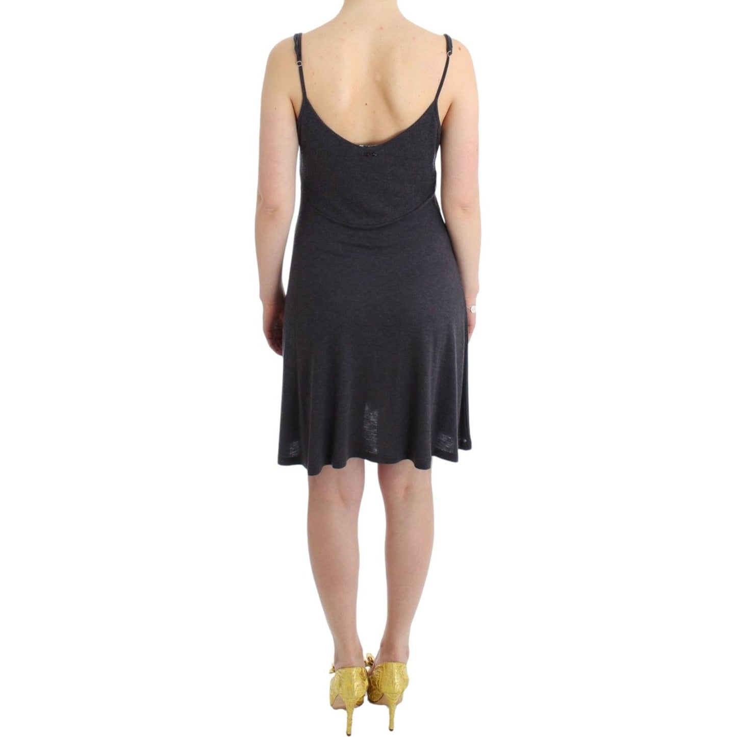Costume National Gray knitted A-line dress