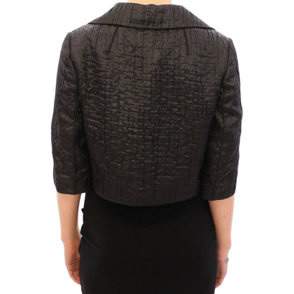 Dolce & Gabbana Black Short Bolero Shrug Jacket Coat
