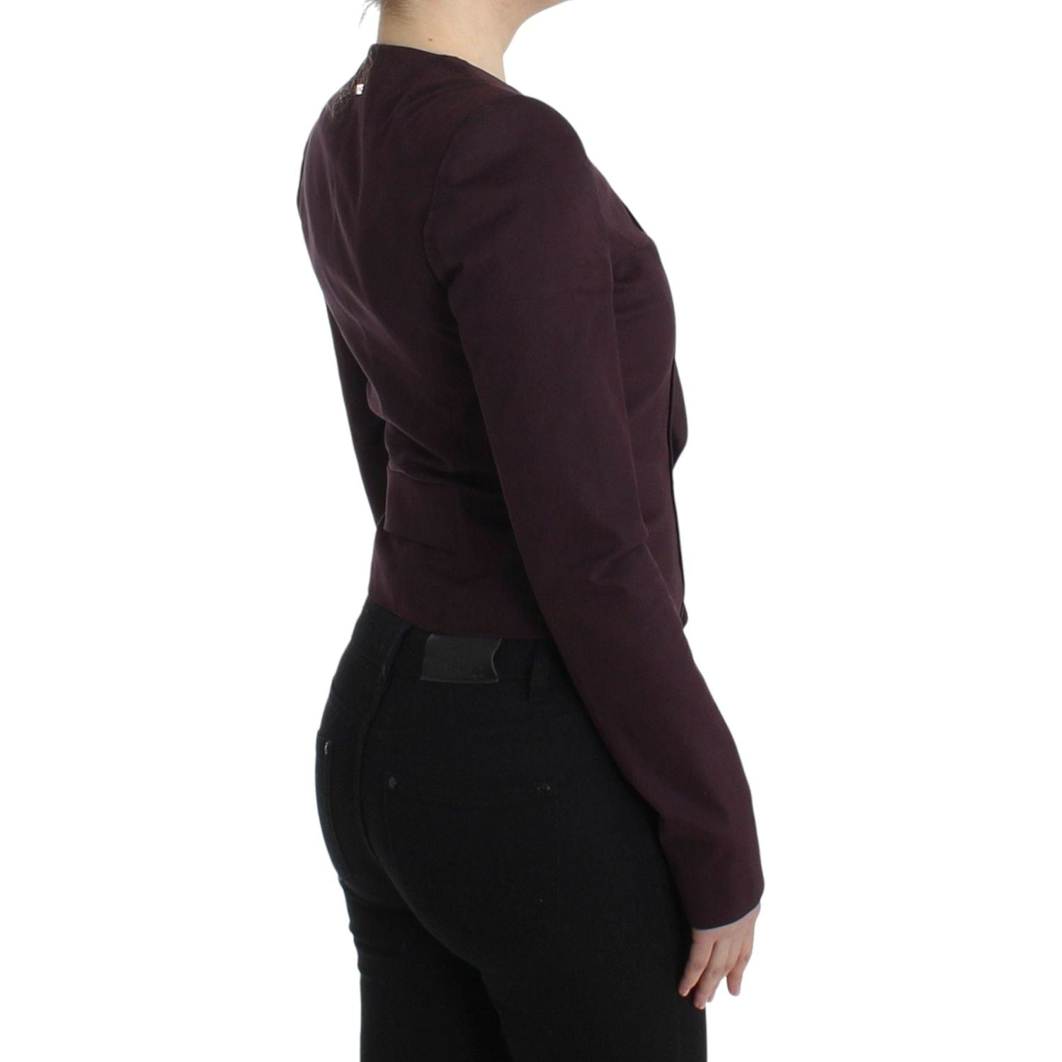 GF Ferre Purple Ruched Jacket Coat Blazer Short