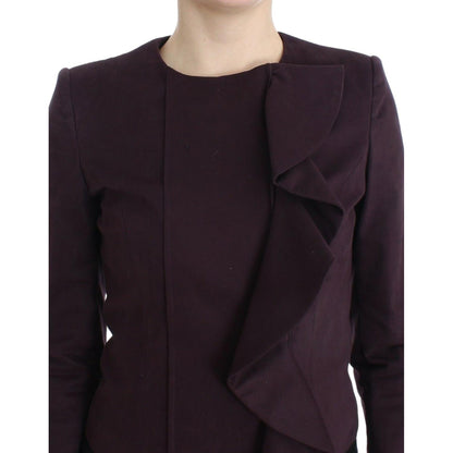 GF Ferre Purple Ruched Jacket Coat Blazer Short Coats & Jackets