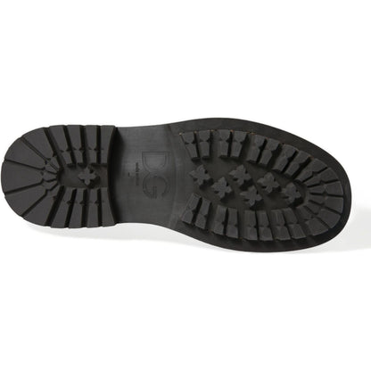 Dolce & Gabbana Brown Leather Lace Up Derby Men Dress Shoes