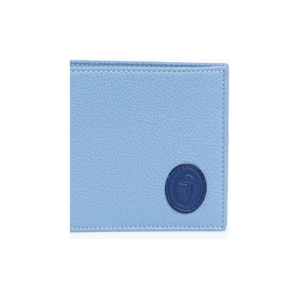 Trussardi Light Blue Leather Men Wallet