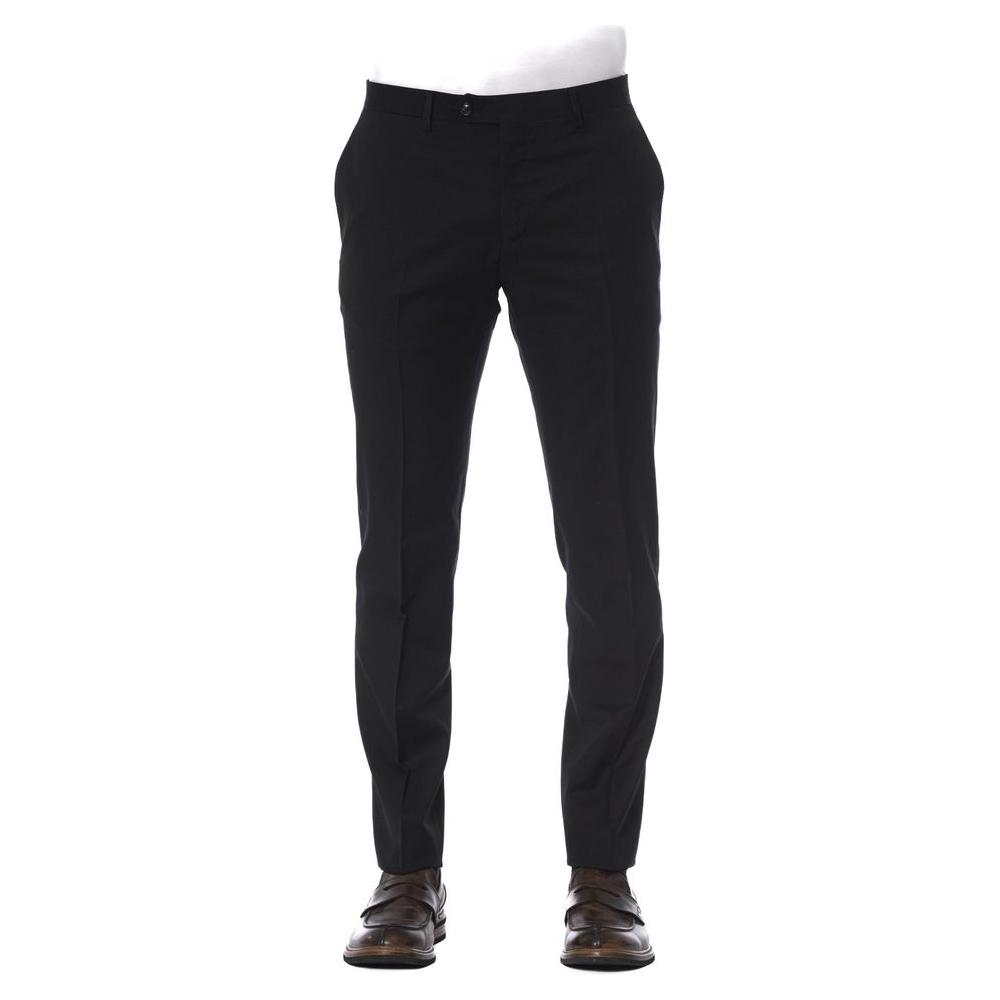 Trussardi Black Virgin Wool Men's Trouser